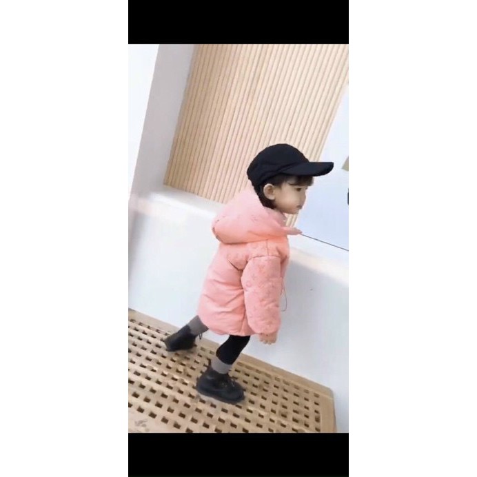 Áo khoác Parka hoạ tiết lót lông cho bé 12-23kg - Sẵn hàng