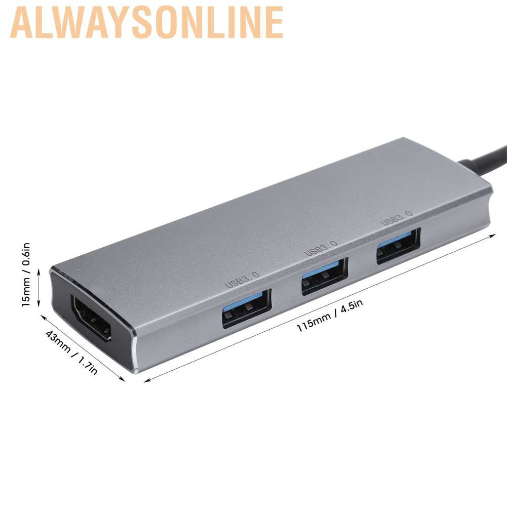 Bộ Chuyển Đổi Hub Type C Sang Hdmi 4 Trong 1 Cho Laptop Máy Tính 4k X 2k | BigBuy360 - bigbuy360.vn