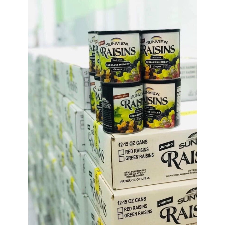 [DATE MỚI 2023] Nho Khô Raisins Mix Vị Hỗn Hợp Thập Cẩm 3 Màu Nhập Khẩu Mỹ. Loại Gói 227g và Hộp 425g nho raisins | BigBuy360 - bigbuy360.vn