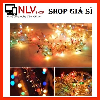 Combo 10 Dây Đèn Nháy Led bóng tiêuTrang Trí Noel ,Tết Tự Động Đổi Màu (4,5M/ 1 Dây) Bảy Màu
