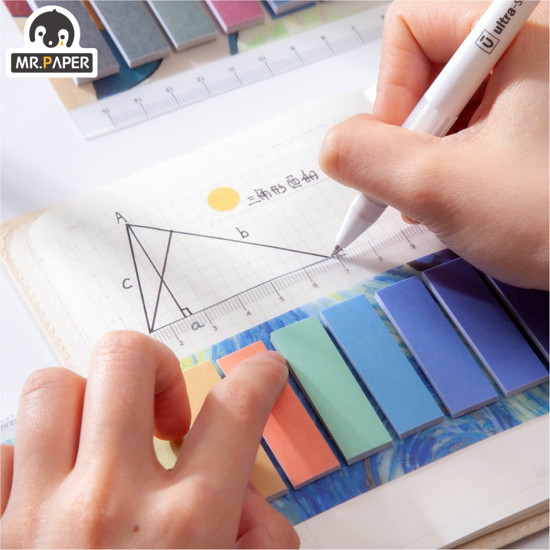 Bộ 150 miếng dán ghi chú chỉ mục 8 thiết kế tự dính sáng tạo dành cho sổ tay DIY