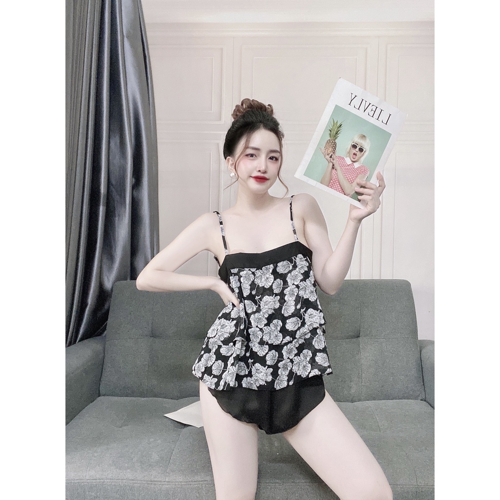 Đồ Ngủ Sexy, Đồ Bộ Mặc Nhà Nữ Áo 2 Dây Hoa Phối Quần Đùi Satin Màu Hàng Đẹp Phong Cách Gợi Cảm, Quyến Rủ Cho Bạn Nữ | BigBuy360 - bigbuy360.vn