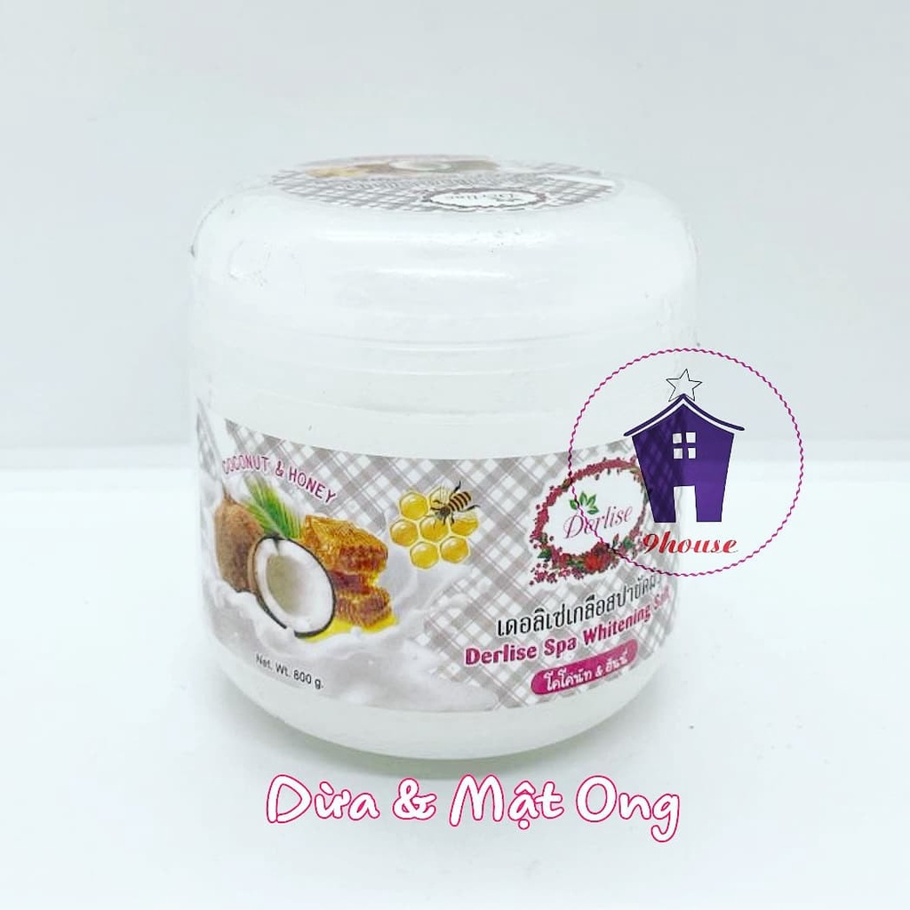 (DERLISE) 01 Hủ Muối Tắm Tẩy Tế Bào Trắng Da Derlise Spa Whitening Salt Thái Lan 800gram