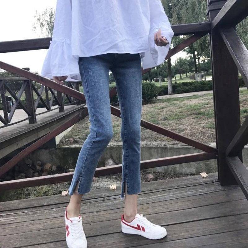 Hàng mới về mới quần jean ống loe lưng cao thời trang xuân hè phong cách hàn quốc dành cho nữ 2022
