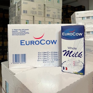 1 Thùng Sữa Tươi Eurocow full cream - 12 hộp - Độ béo 3,6% Hộp 12 lít - Made in France - Date 12.2023