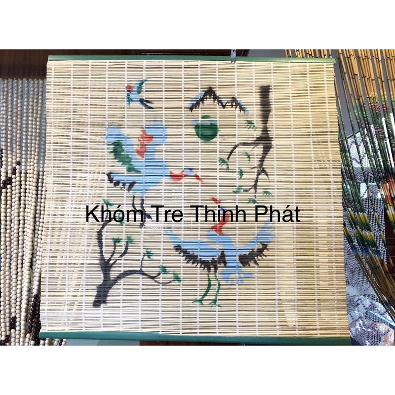 Mành tre trúc che bàn thờ, khóm tre bàn thờ vẽ tranh cực kì Độc Đáo [ 50x50; 60x60;70x70;80x80;90x90]