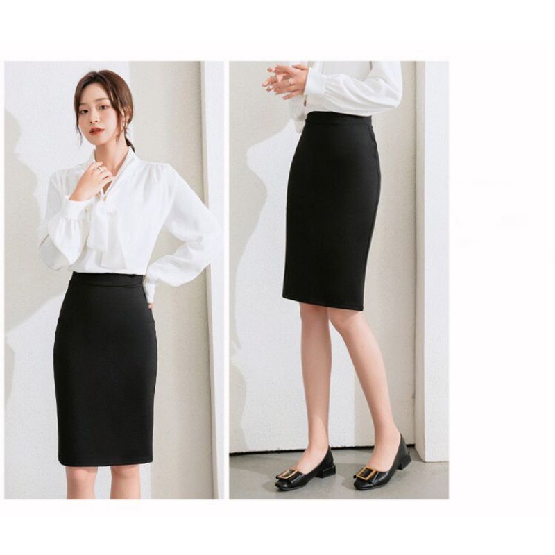 Chân Váy Bút Chì Co Giãn 4 Chiều độ dài 50-70cm xẻ sau