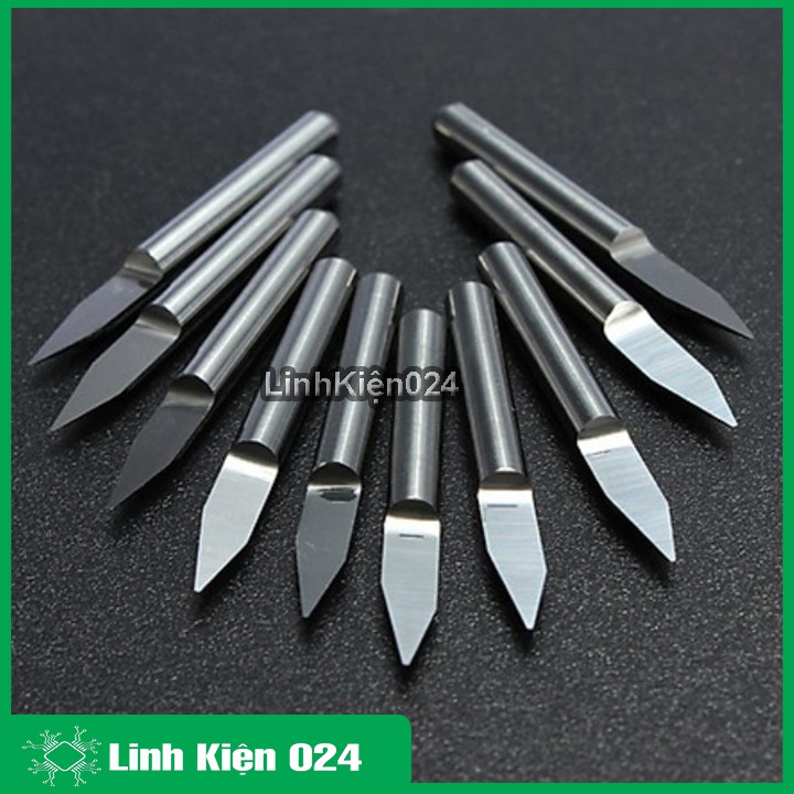 Bộ 10 Mũi Phay Vbit 30 Độ - 3MM