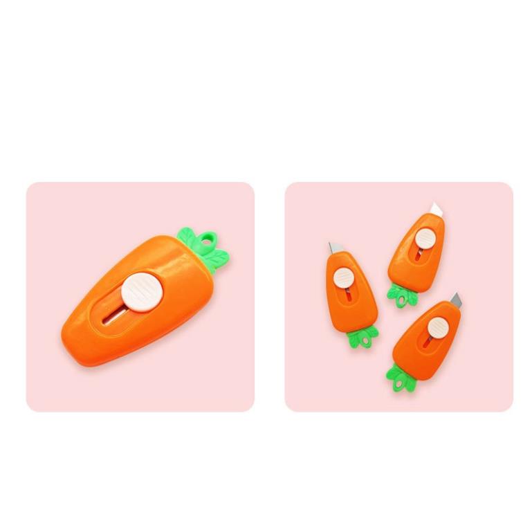Dao rọc giấy SOLANO dao cắt giấy nhựa hình cà rốt siêu dễ thương SK-001409