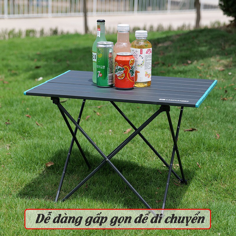 Bàn Du Lịch Gấp Gọn Đa Năng Nhôm Kèm Túi Đựng - Bàn Xếp Gọn Mang Đi Dã Ngoại, Cắm Trại, Câu Cá, Phượt