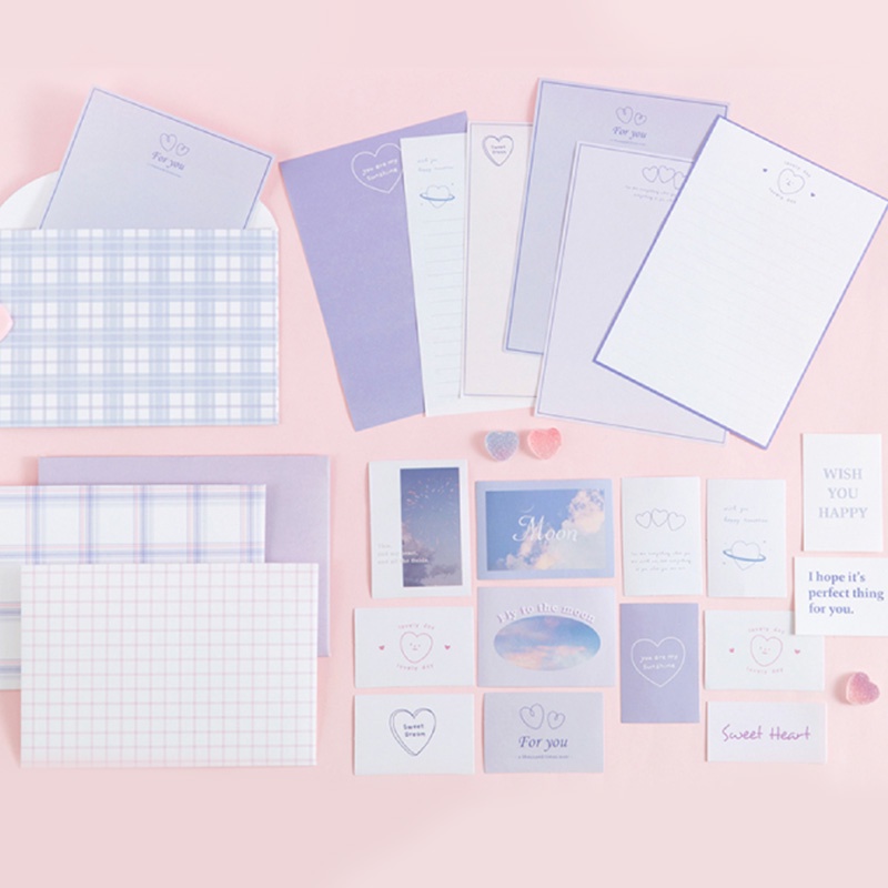 Set 38 bìa thư và sticker dán phong cách Nhật Bản lãng mạn