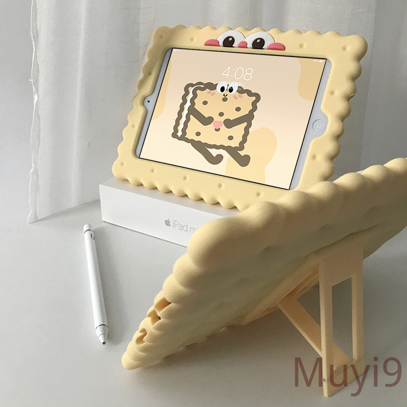 Ốp máy tính bảng họa tiết bánh cookie màu vàng dễ thương cho IPAD 2018 MINI 1/2/3 4 5 6 AIR2 PRO 9.7 2019 10.2