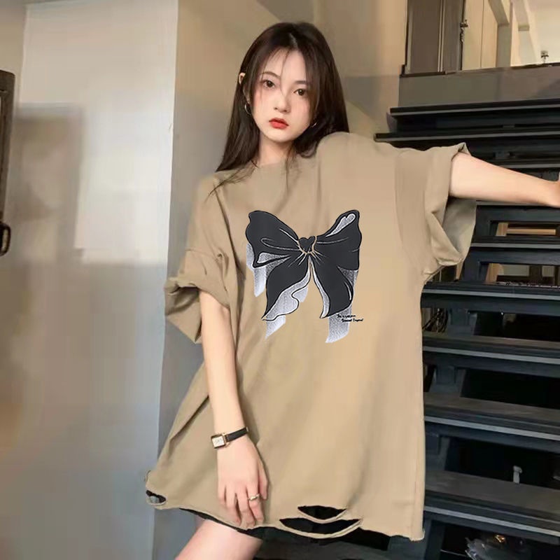 COZOK Áo Thun Tay Ngắn Form Rộng Họa Tiết In Hợp Thời Trang