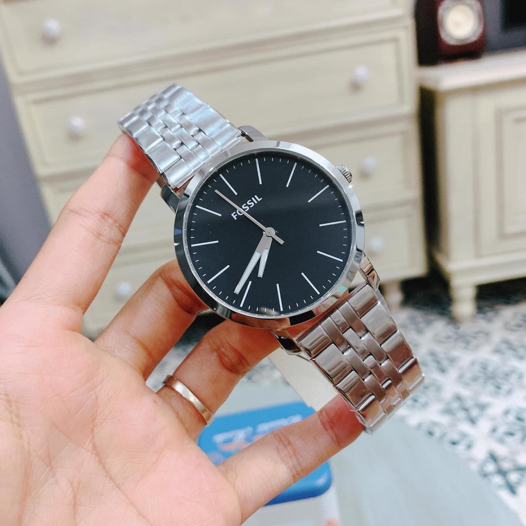 Đồng Hồ Nam Fossil Luther Three-Hand BQ2312L Mặt Đen