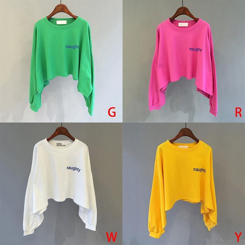 Áo Thun Sweater Cổ Tròn Phong Cách Trẻ Trung Thời Trang Mùa Thu Cho Nữ