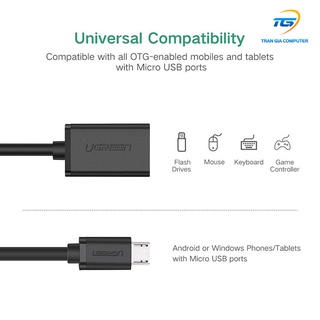 Cáp OTG Micro USB to USB Ugreen 10396