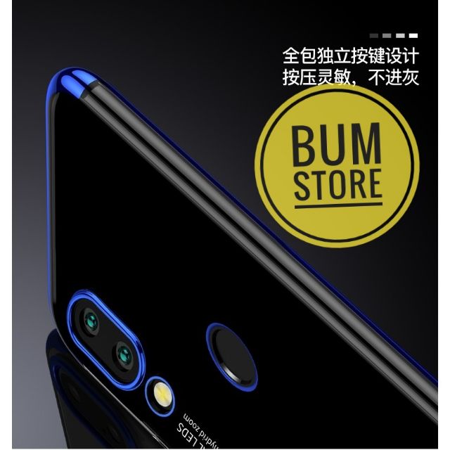 Huawei Nova 3e - Ốp Dẻo Trong Viền Màu