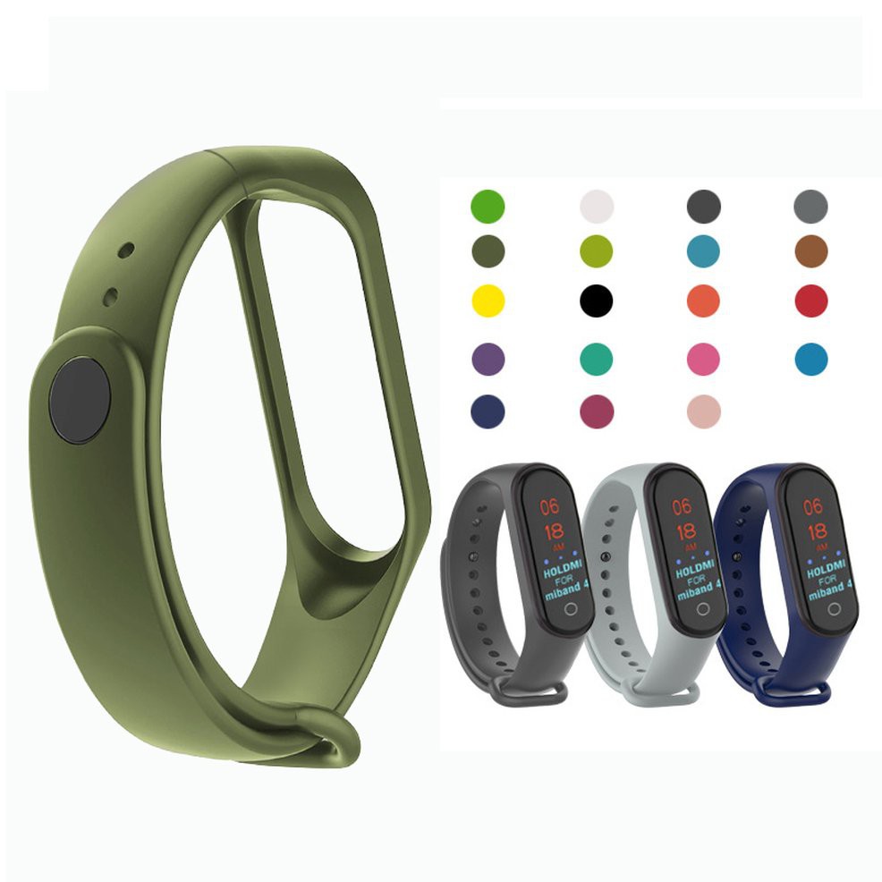 (N27) Dây Đeo Thể Thao Silicone Cho Xiaomi Mi Band 3 / 4