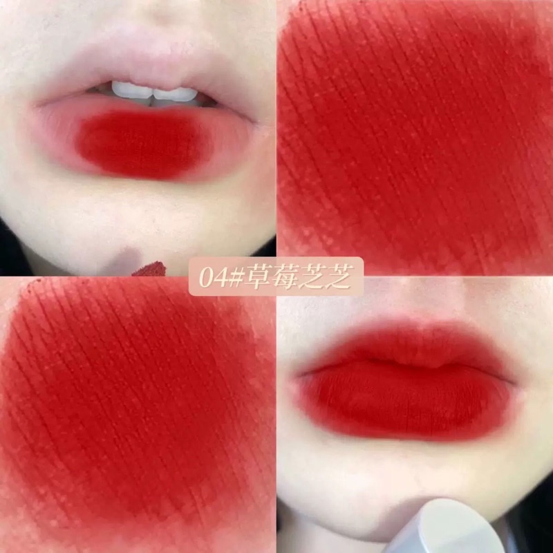 🍓VONGEE🍓Set 4 thỏi son kem lì lâu trôi nội địa trung
