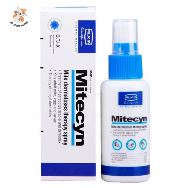 Thuốc trị ve, ghẻ chó mèo Mitecyn ( hàng cty 100%)
