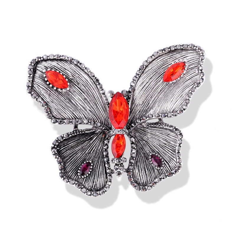 Ghim Cài Áo Hình Bướm Đính Đá Phong Cách Retro Thời Trang Cho Nữ