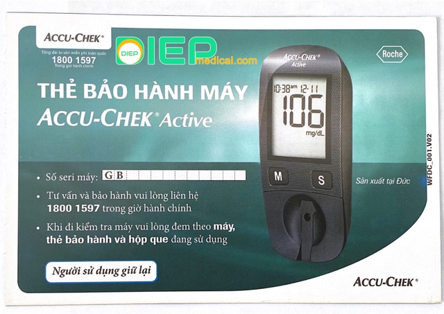 ✅ ACCU - CHEK ACTIVE - Máy thử đường huyết chính hãng Accu-Chek Đức