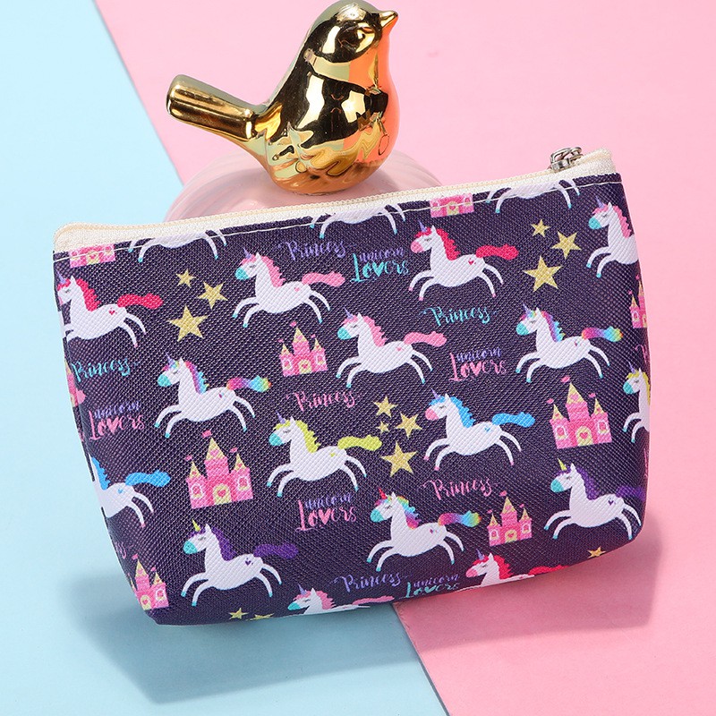 Ví đựng tiền xu vải canvas mini unicorn Pison - SP0632 - 1 cái