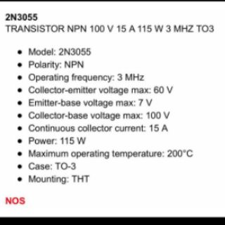Sò công suất Transistor Ei 2N3055
