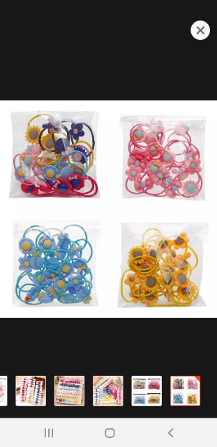 Set 10 sợi thun buộc tóc cho bé