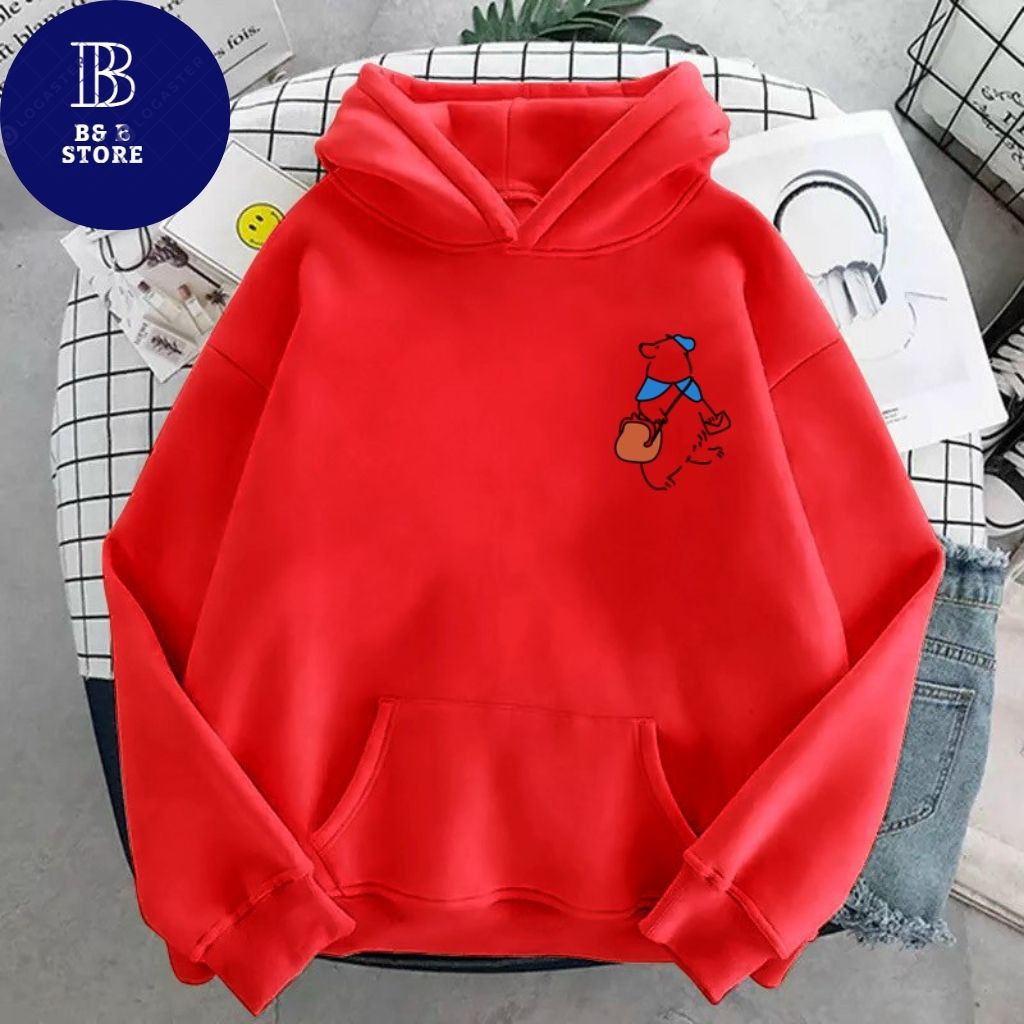 ÁO KHOÁC HOODIE NỈ UNISEX IN GẤU TUYẾT SIÊU ĐẸP ÁO KHOÁC FORM RỘNG NAM NỮ