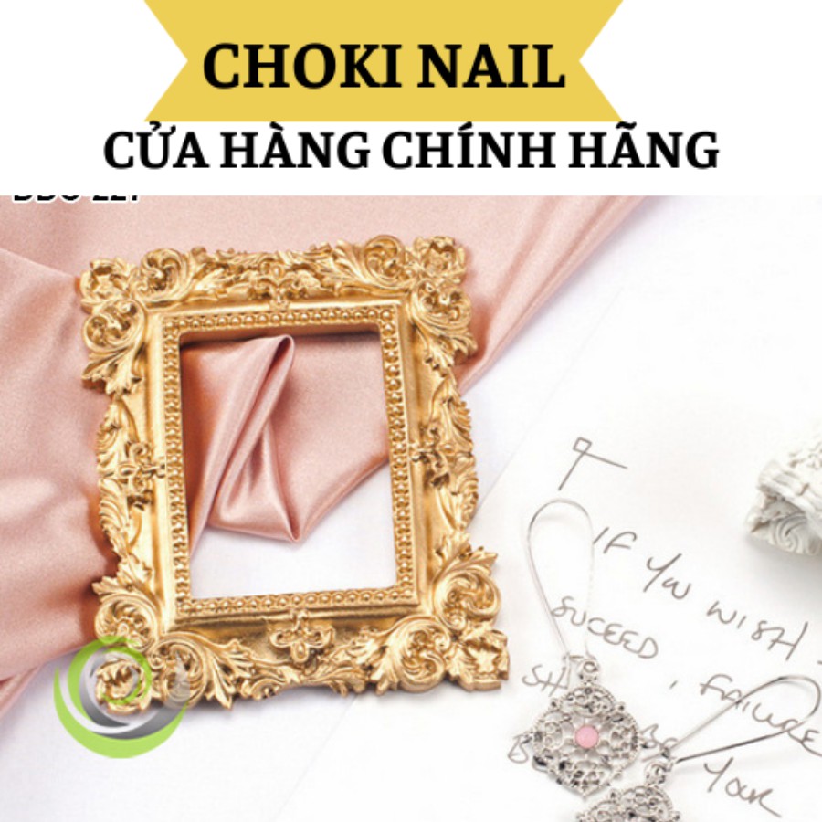 Khung ảnh mini màu vàng phong cách retro dùng để trang trí, Chụp ảnh mẫu móng nail