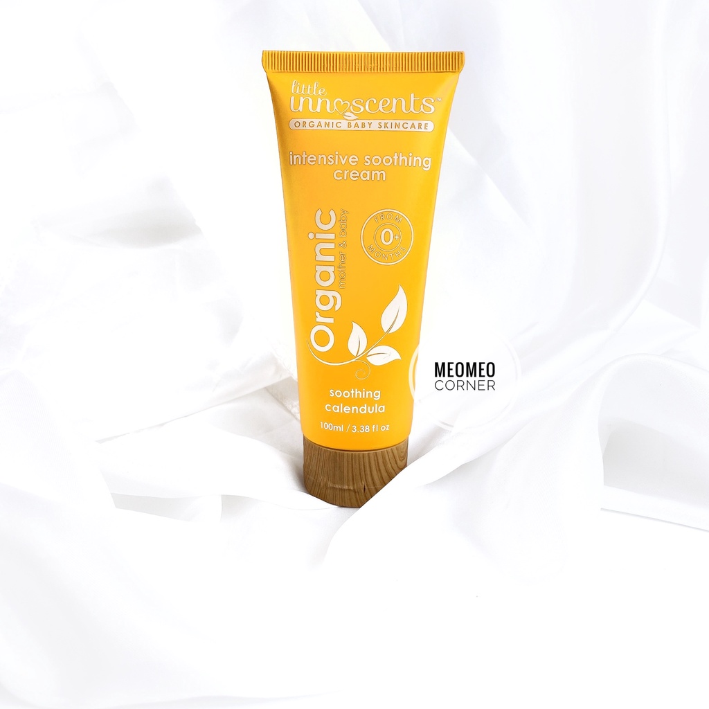 Kem chống hăm và dưỡng ẩm chuyên sâu làm dịu da cho bé Little innoscents Organic Intensive Soothing Cream 100ml