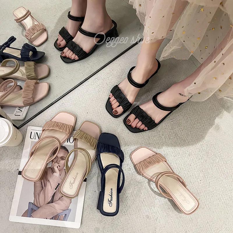 DEAL SỐC-GIÁ RẺ Dép cao gót thời trang mùa hè cho nữ Sandal cao 3cm siêu nhẹ siêu bền(có ảnh thật)