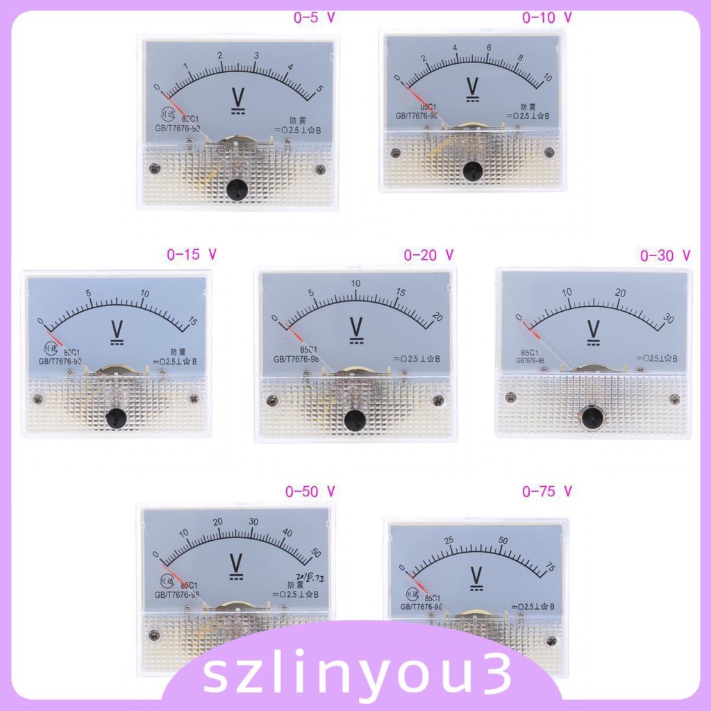 Practical Tool  85C1 DC 0-600V Rectangle Analog Panel Ammeter Gauge Ampere Meter Tester