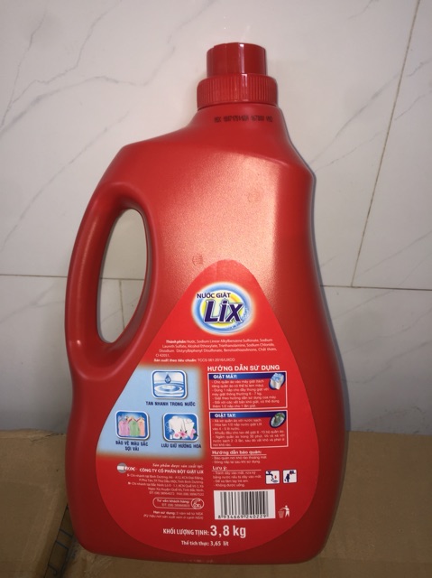 Nước giặt Lix 3,6kg dùng cả giặt tay và giặt máy