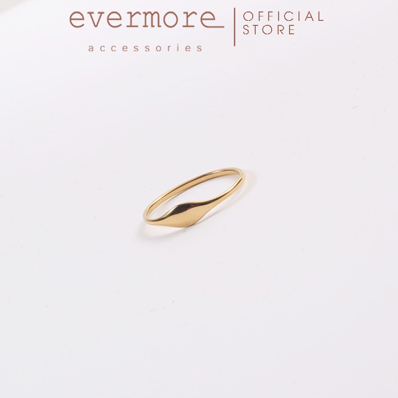 Nhẫn cao cấp gợn nước hình thoi Hemera EVERMORE sang trọng, minimalism - N058