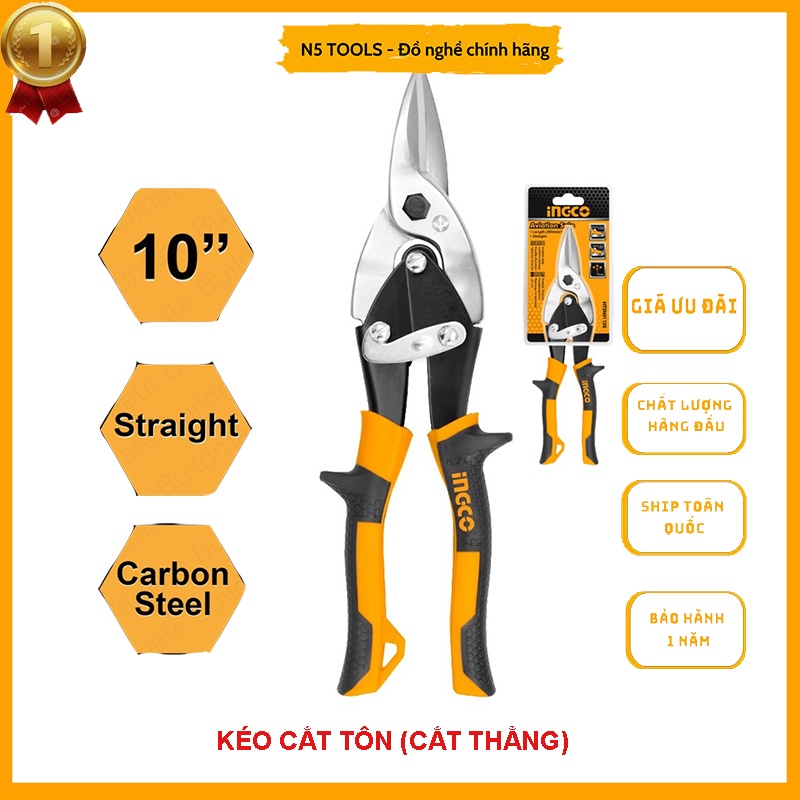 Kéo cắt tôn (cắt thẳng) Ingco HTSN0110S