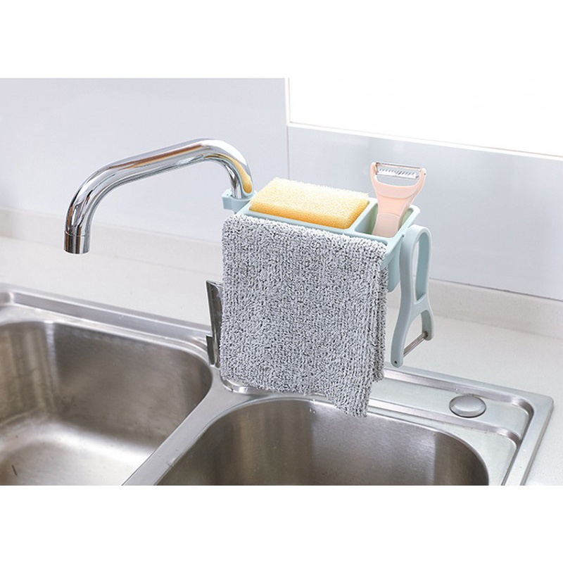 Giá đựng xà phòng gắn vòi nước có thể điều chỉnh tiện dụng cho nhà bếp