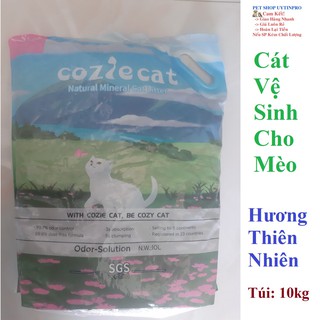 CÁT VỆ SINH CHO MÈO Cozie Cat Hương Thiên Nhiên Túi 10kg