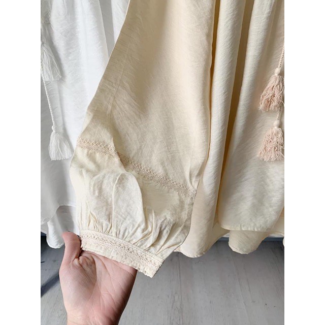 [Có sẵn] ÁO ĐŨI TAY BỒNG DÂY CHUÔNG XINH XẮN (Video ảnh thật)