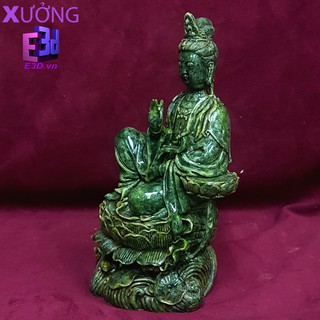 Tượng Phật Đại Thế Chí Bồ Tát màu xanh lá - Tượng thờ - Xưởng E3D - PH 038