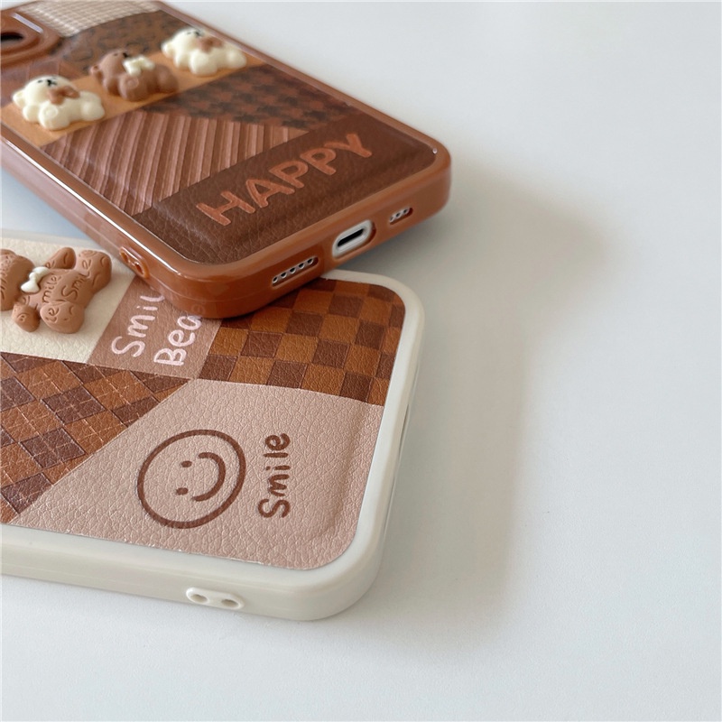 Ốp điện thoại silicon hình gấu 3d dành cho IPhone 12 13 11 Pro Max X Xs Max Xr 7 8 Plus