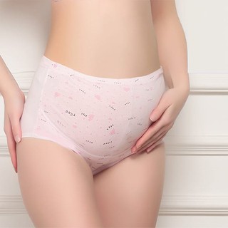 Quần lót bà bầu điệu đà màu trắng họa tiết hồng