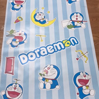 Giấy dán tường doremon khổ 45cm cuộn dài 10m sẵn keo dân
