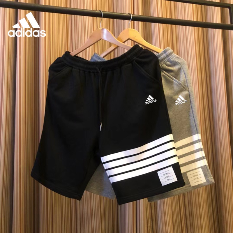 Quần Short Adidas 100% Cotton Thoáng Khí Họa Tiết Kẻ Sọc Nhiều Màu Thời Trang Cho Nam Và Nữ