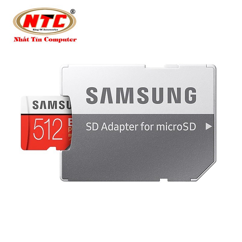 Thẻ nhớ MicroSDXC Samsung Evo Plus 512GB U3 4K 100MB/s - box Anh kèm Adapter (Đỏ)