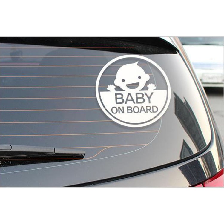 Decal sticker cho bé BABY IN CAR dán xe ô tô