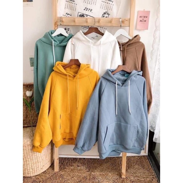 Áo đôi nam nữ hoodie thu đông chất dày dặn, màu nâu cá tính