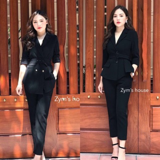 Sét bộ vest kèm belt siêu sang