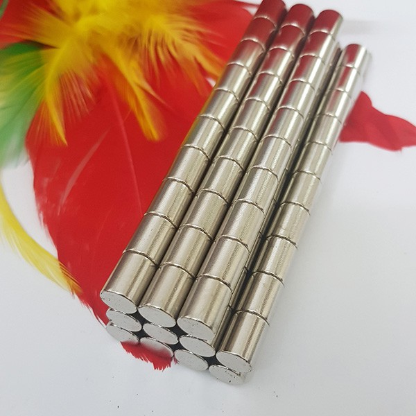 Nam Châm Đất Hiếm Trụ Lực Từ Siêu Mạnh 8x10mm